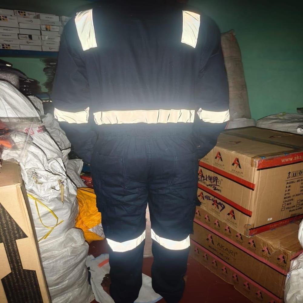 Cotton COverall with reflective tape