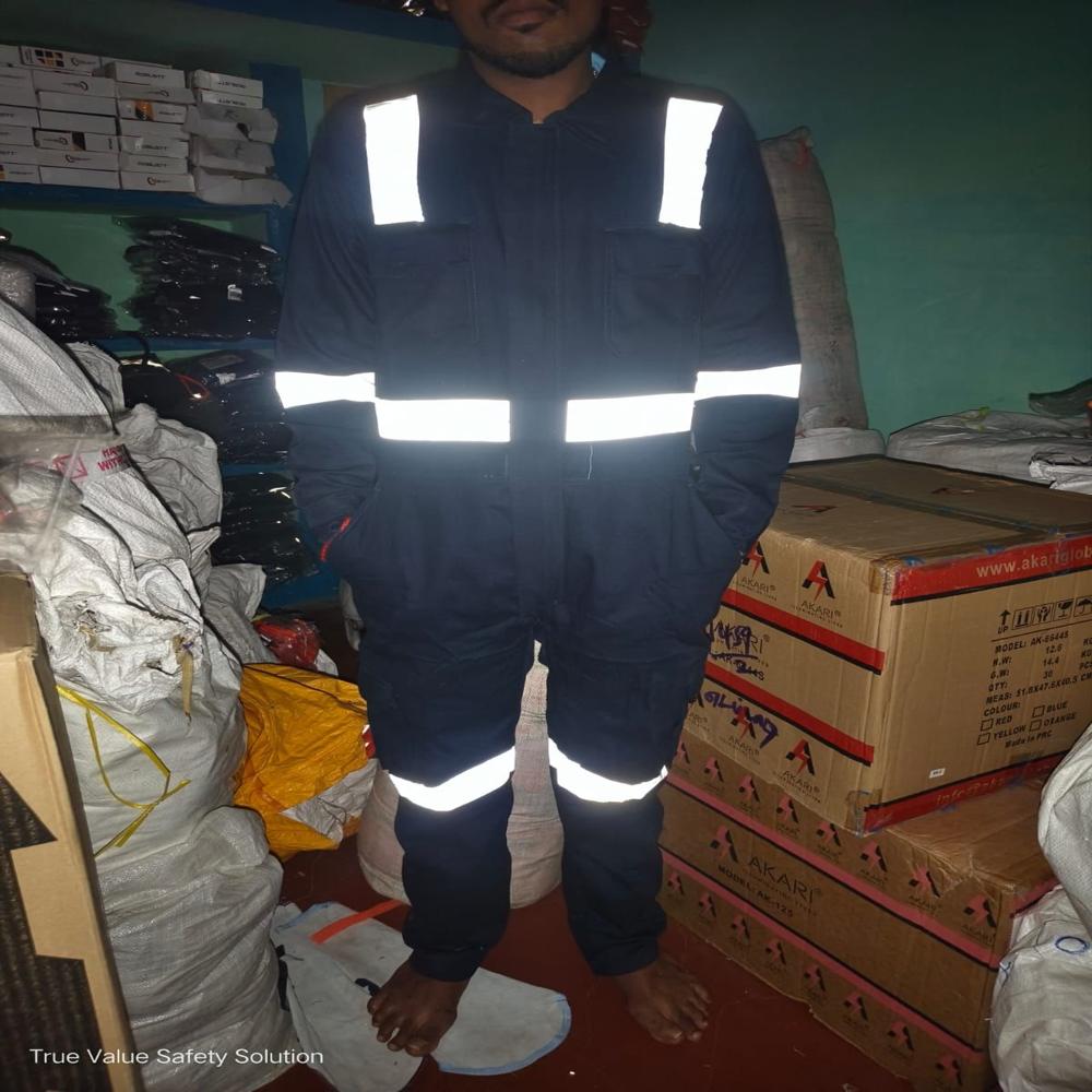 Cotton COverall with reflective tape
