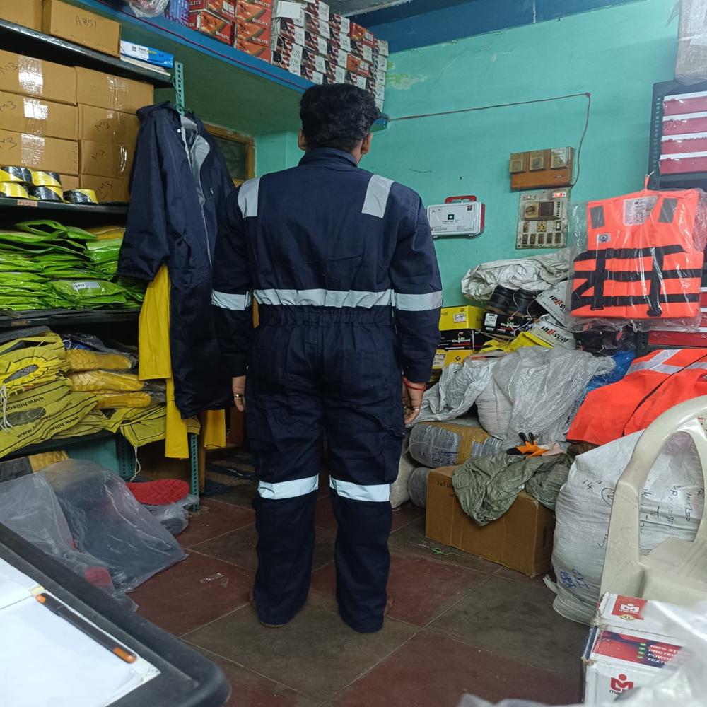 Cotton COverall with reflective tape