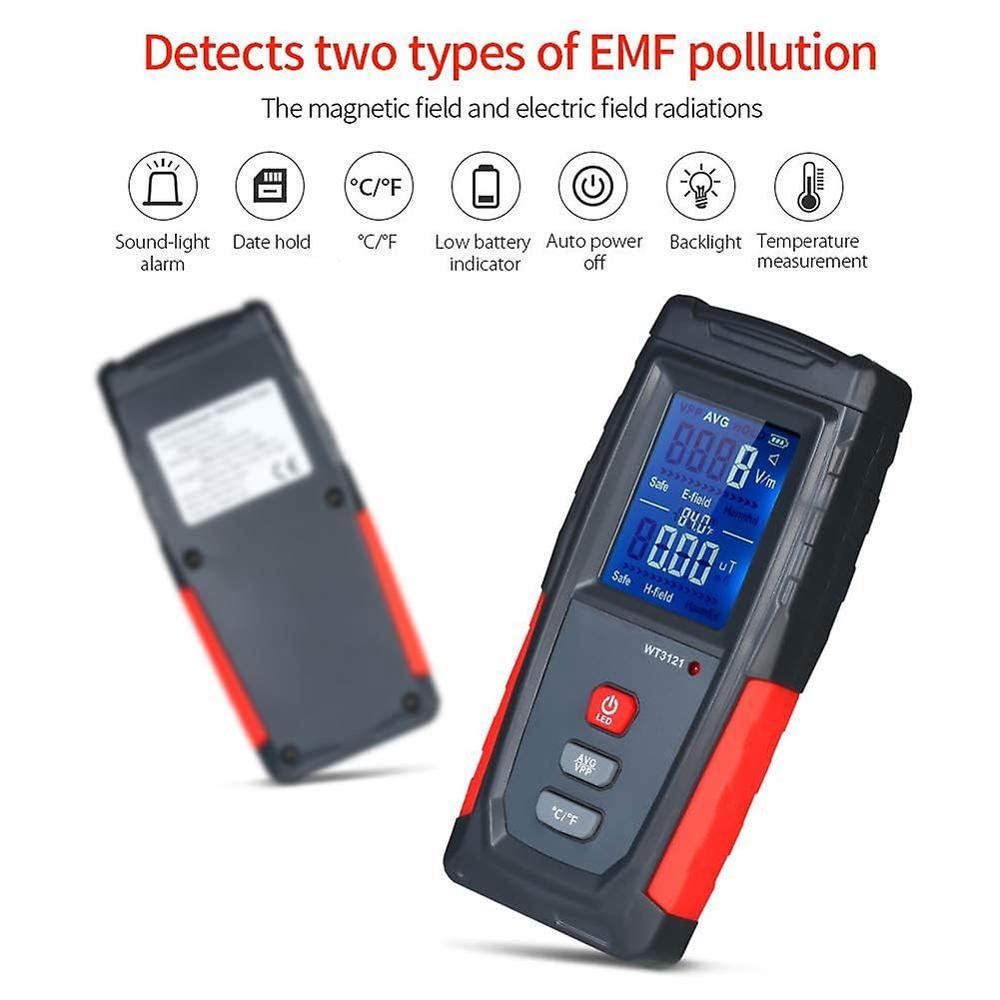 True Sense Handheld EMF Meter LCD Digital Electromagnetic Field Radiation Tester, WT3121