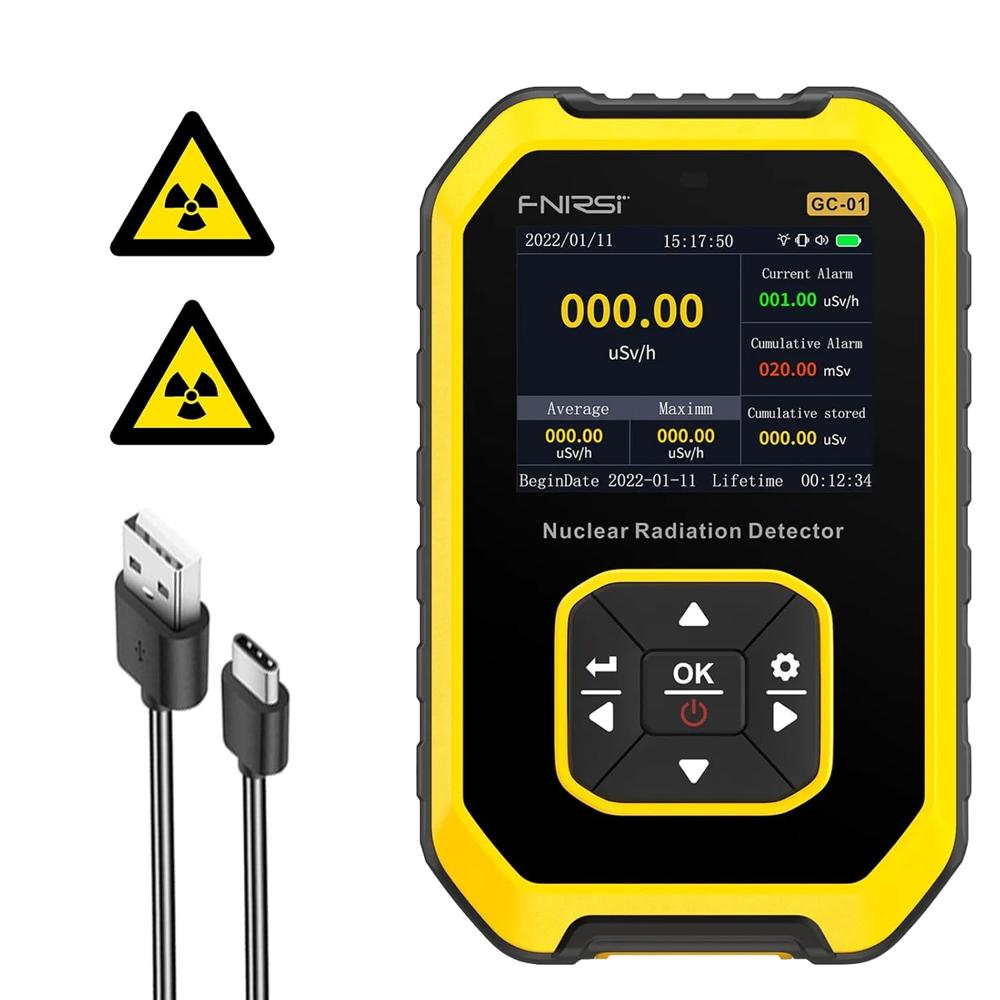 True Sense Geiger Counter Nuclear Radiation Detector With Lcd Display Handheld Rechargeable, Gc-01