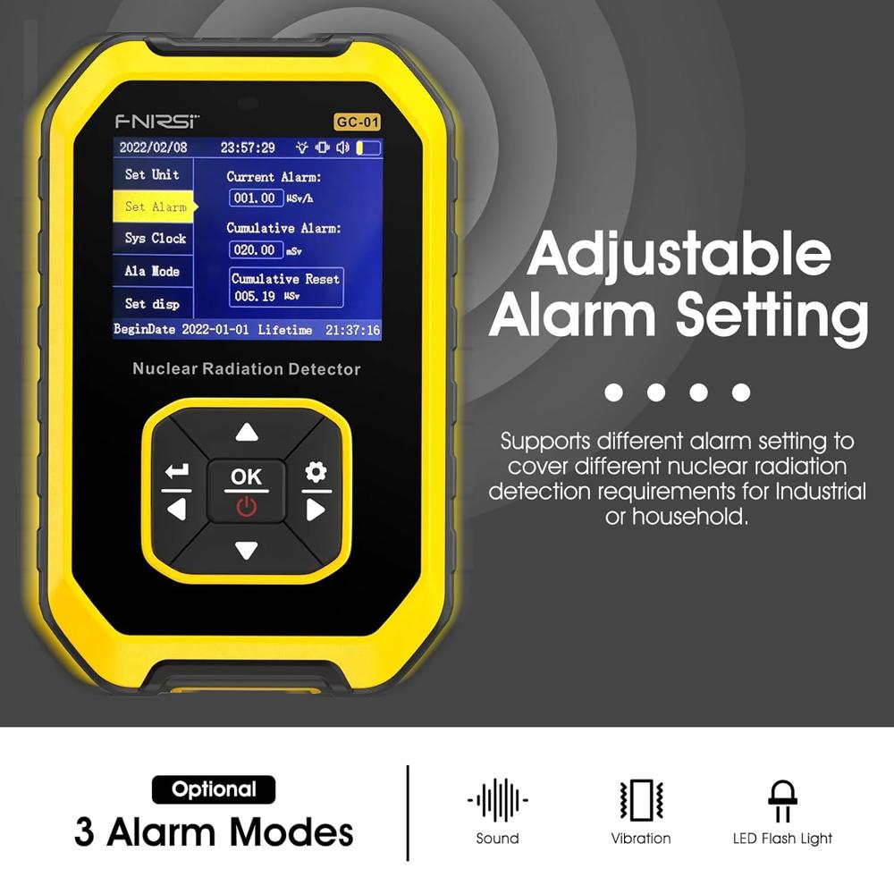 True Sense Geiger Counter Nuclear Radiation Detector With LCD Display Handheld Rechargeable, GC-01