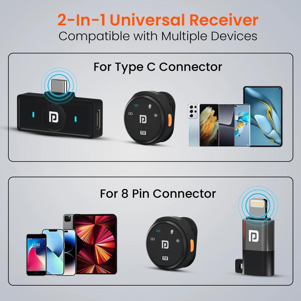 Portronics Vlogmate 3 Dual Wireless Collar Lapel Microphone with ENC Noise Cancellation Microphone