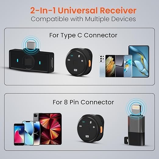 Portronics Vlogmate 3 Dual Wireless Collar Lapel Microphone with ENC Noise Cancellation Microphone