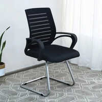 C107 Black Visitor Chairs - Artwork: Machine Made