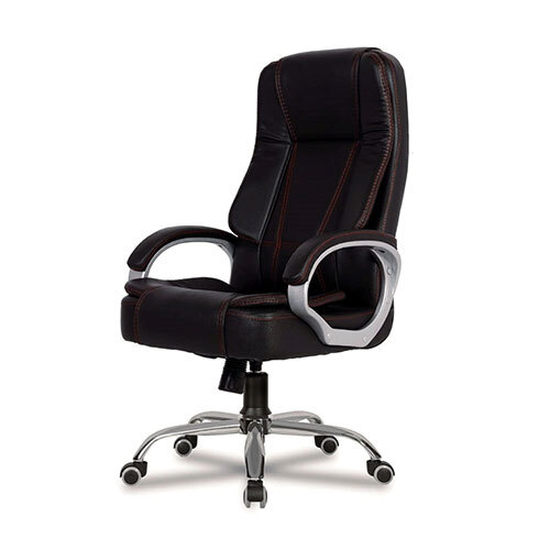 Tusker High Back Leatherette Office Chair Black Woodberg Furnishings