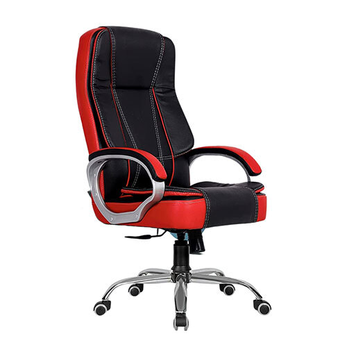 Tusker High Back Leatherette Office Chair Black & Red Woodberg Furnishings
