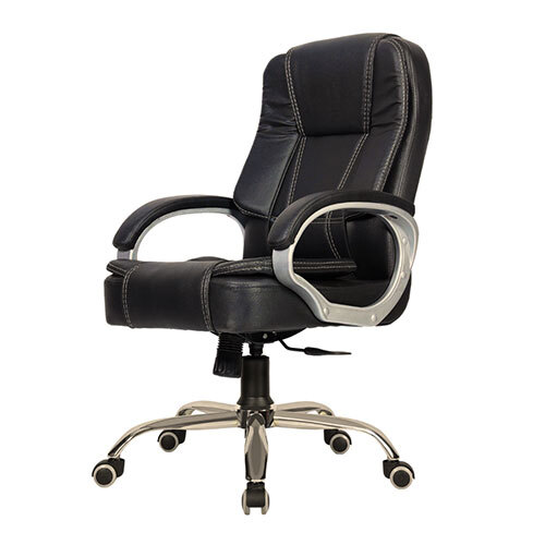 High Mid Knee Tilt Black Office Chair