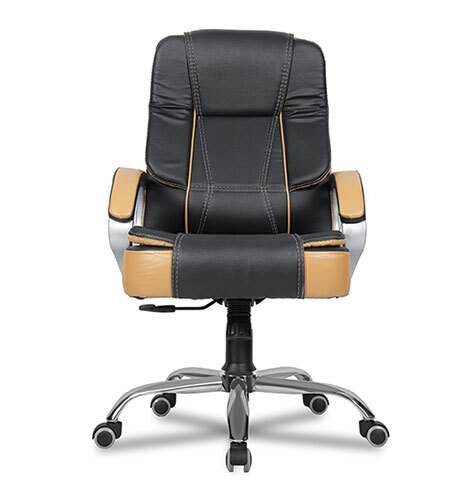Black and Tan Mid Back Office Chair
