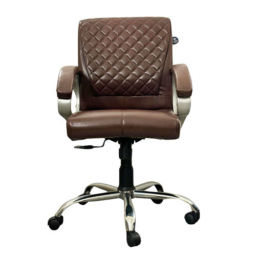 A+ Opal Mid Back Leatherette Executive Revolving Office Chair Brown