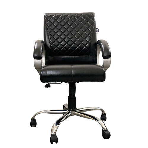 Opal Mid Back Leatherette Executive Revolving Black Office Chair
