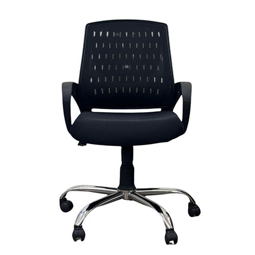 Woodberg Furnishings Sensual Mid Back Ergonomic Breathable Mesh Back Desk Office Chair (Black)