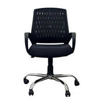 Woodberg Furnishings Sensual Mid Back Ergonomic Breathable Mesh Back Desk Office Chair (black)