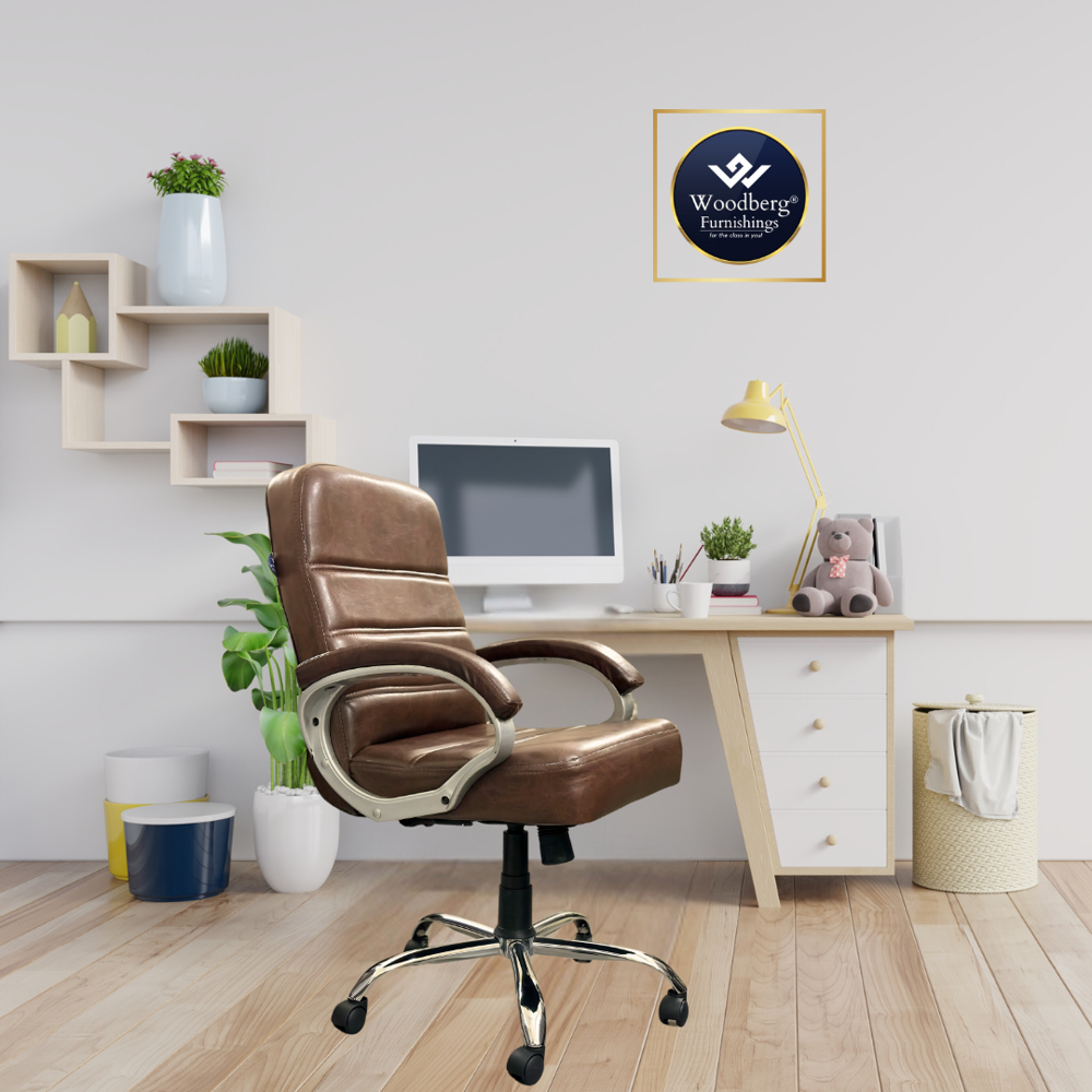Zen Mid Back Office Chair Brown - Finish: Matte