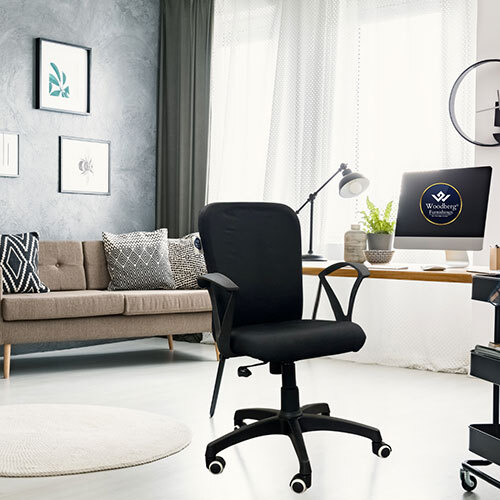 A+ Epoch Mid Back Ergonomic Revo Office Desk Chair Black Woodberg Furnishings