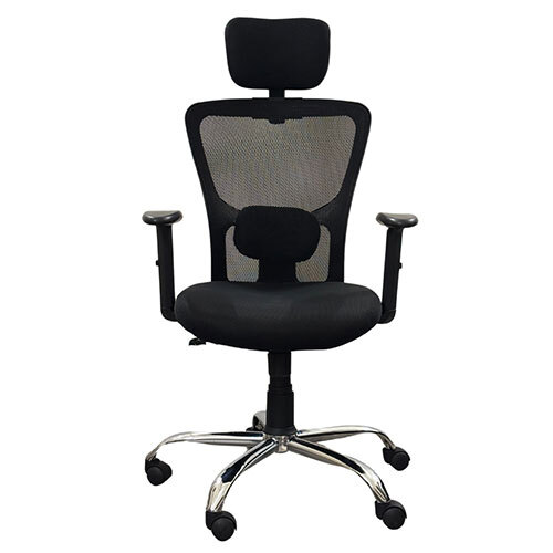 Libra High Back Breathable Mesh Fabric Ergonomic Office Desk Rev-Olving Chair - Artwork: Machine Made