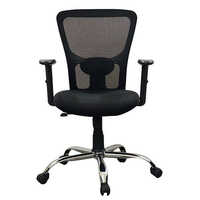 Libra Mid Back Breathable Mesh Fabric Ergonomic Office Desk Rev-olving Chair - Color: Black