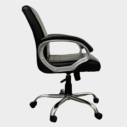 A+ Regent Mid Back Ergonomic Leatherette Revo Office Chair Black
