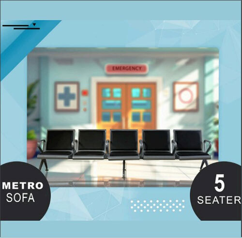 5 Seater Waiting Bench With Cushion