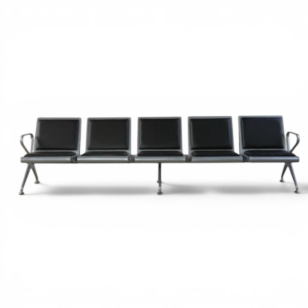 5 Seater Waiting Bench With Cushion - Color: Silver (Frame)