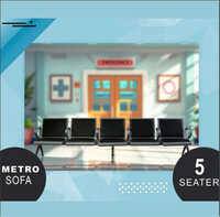 5 Seater Waiting Bench - Color: Silver (frame)