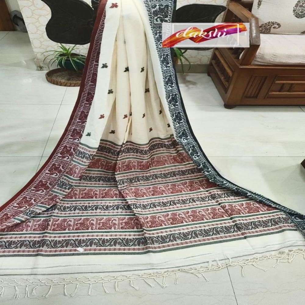 Soft Cotton Hand Work Saree With Blouse Piece