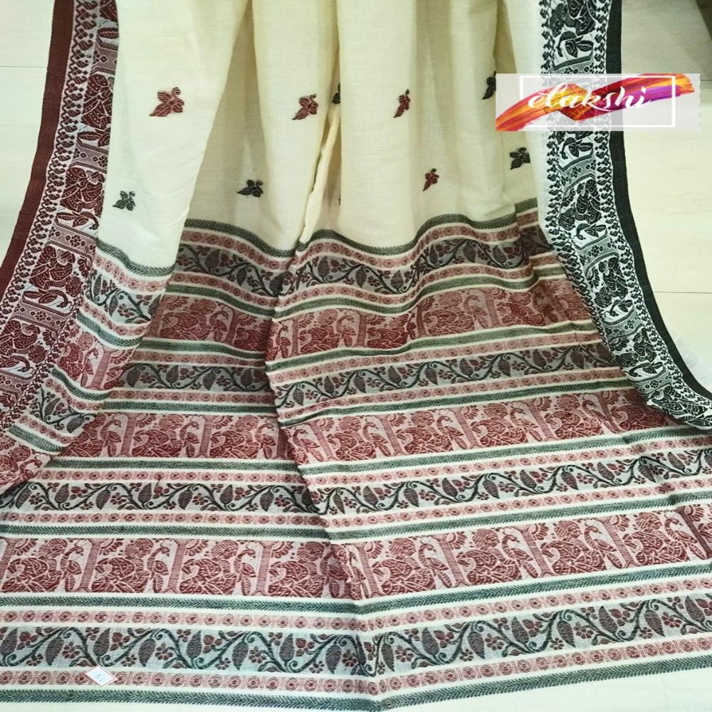 Soft Cotton Hand Work Saree With Blouse Piece