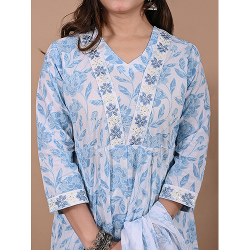 Cotton Suit 804 - Fine Cotton Blend, M-l-xl, Multicolor Floral | Breathable, Lightweight, Colorfast