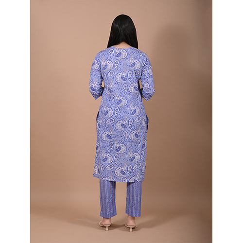 Cotton Suit 823 - Pure Handloom Cotton, 2.5m Top, 2m Bottom, 2.25m Dupatta | White With Pink, Green & Blue Prints, Embroidered, Breathable, Eco-friendly