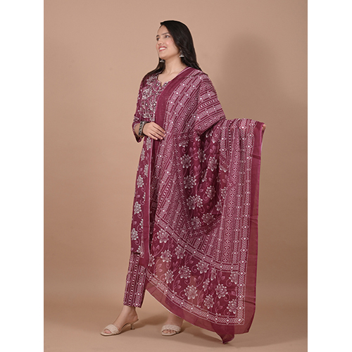 Cotton Suit 819 - Pure Cotton, Multi-color, Button-down Printed Top & Dupatta, Full Sleeve, Breathable