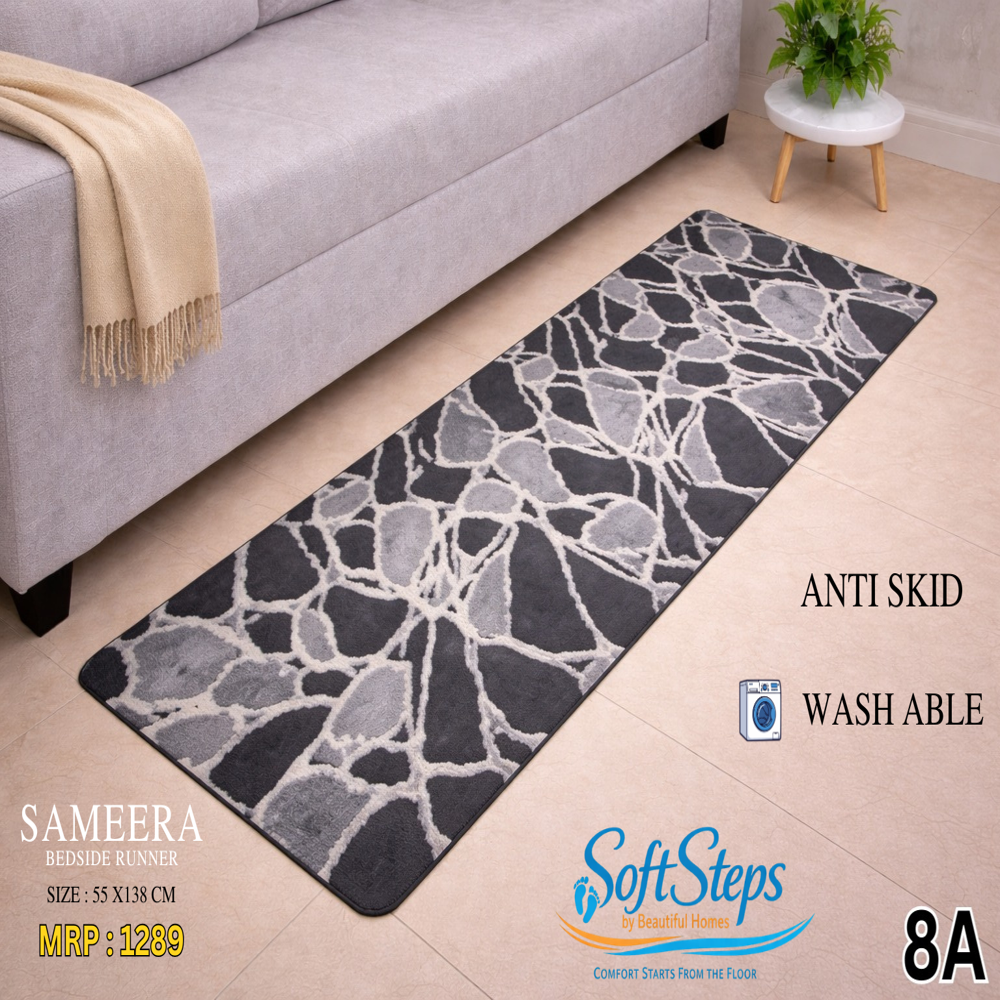 Sameera Bedside Runner - Length: 138 Centimeter (Cm)