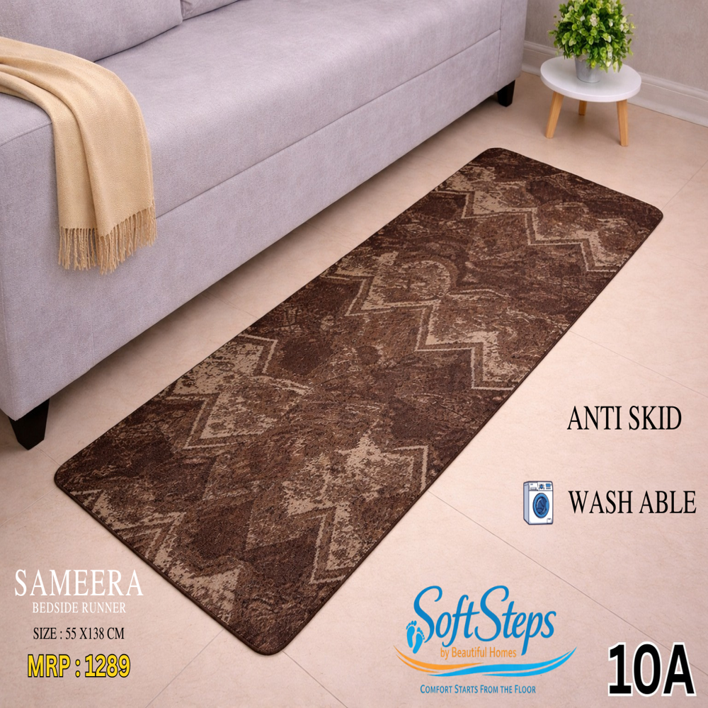 Sameera Bedside Runner - Length: 138 Centimeter (Cm)