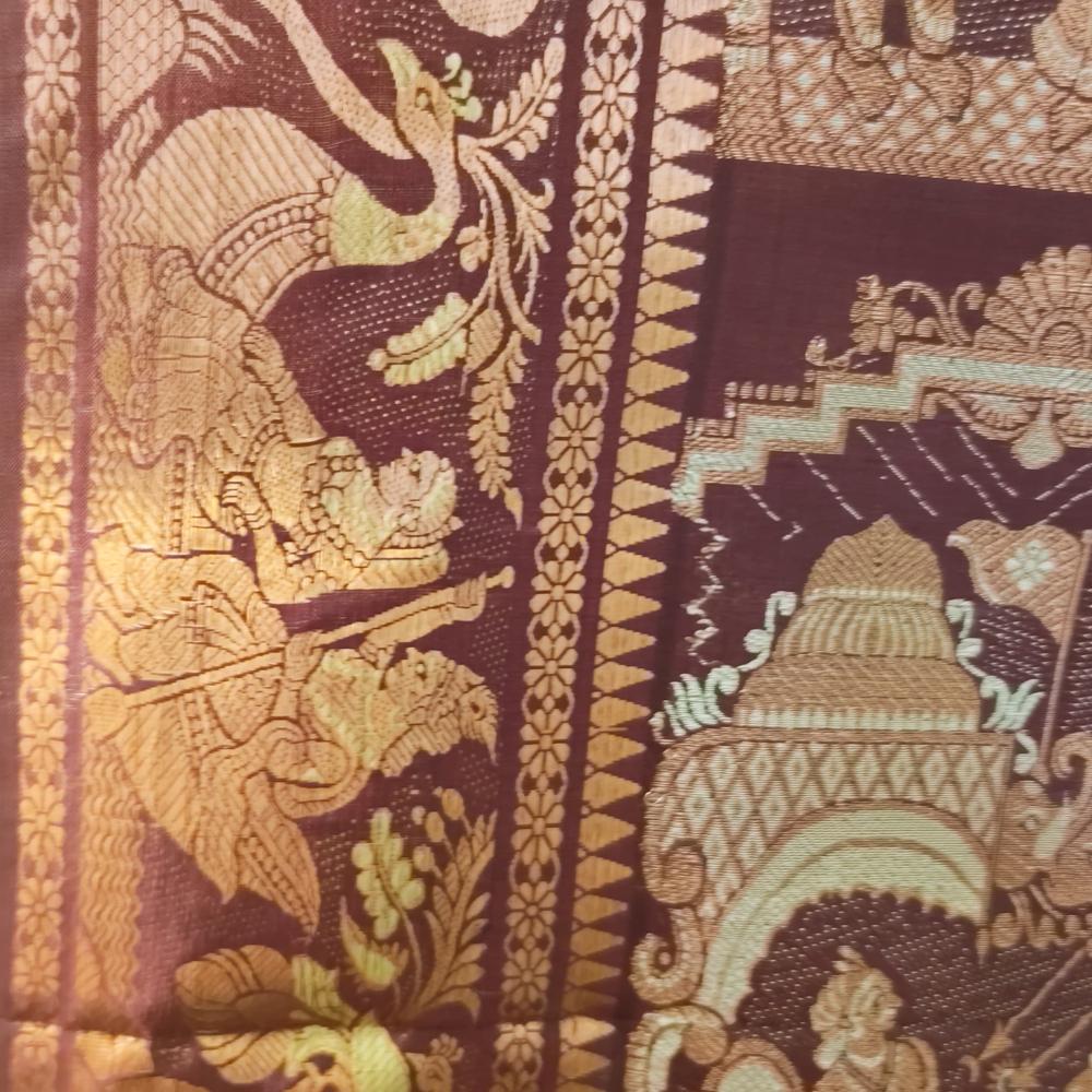Coffee coloured Swarnachari saree