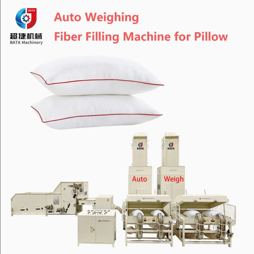 Automatic Polyester Fiber Hcs Fibre Opening Carding and Cushion Pillow Filling Stuffing Machine for Home Textiles