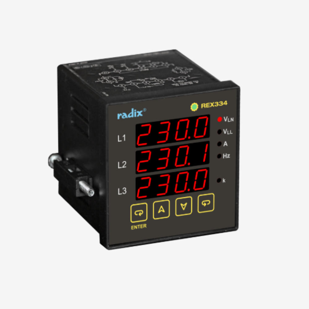 Three Phase Voltmeter 72Wx72Hx85D