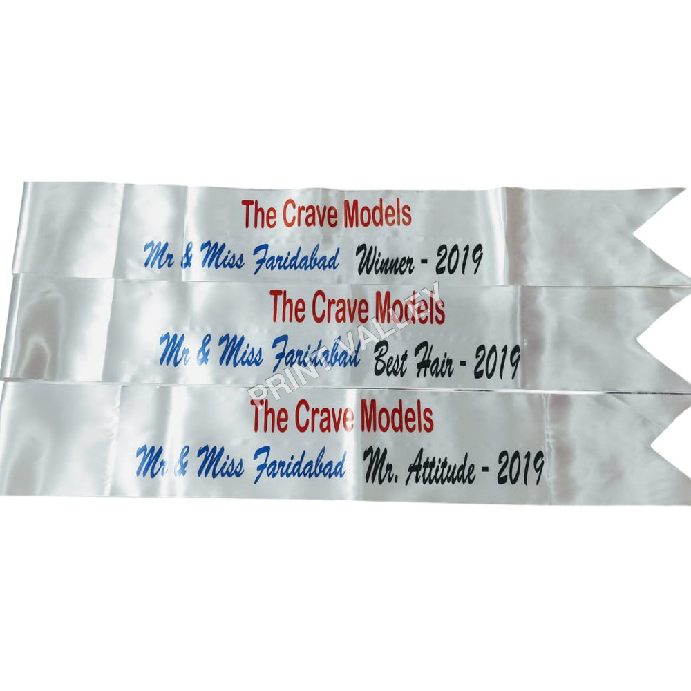 White Personalised Sash