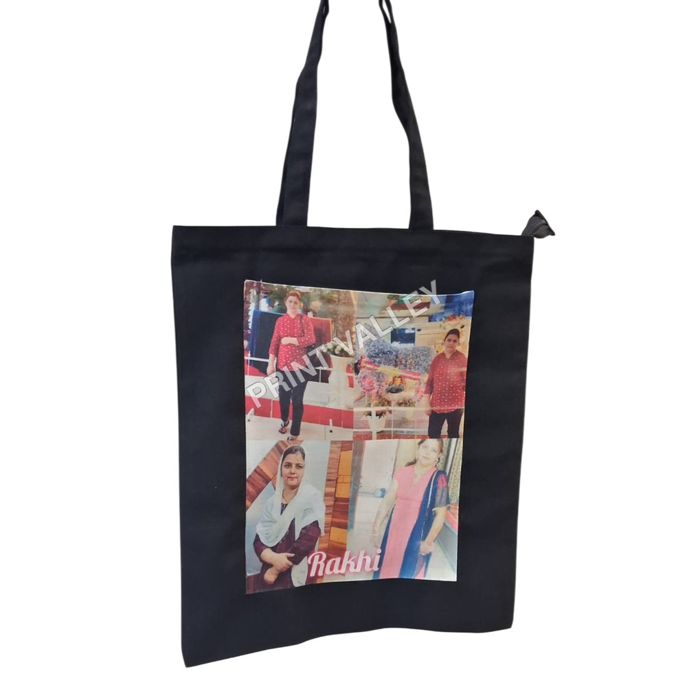 Black Personalized Tote Bag