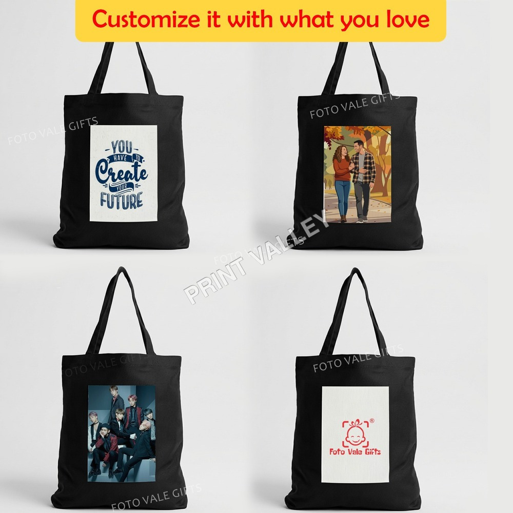 Black Customized Tote Bag