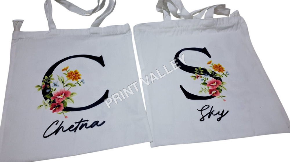 White Printed Gift Tote Bag