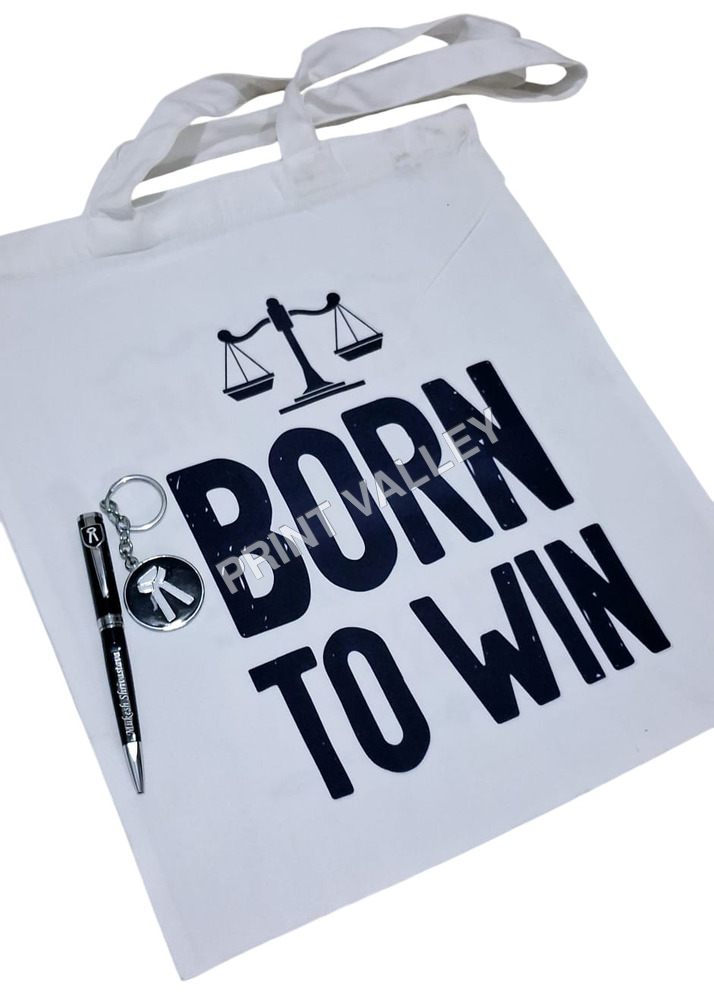 Printed Canvas Shopping Tote Bag