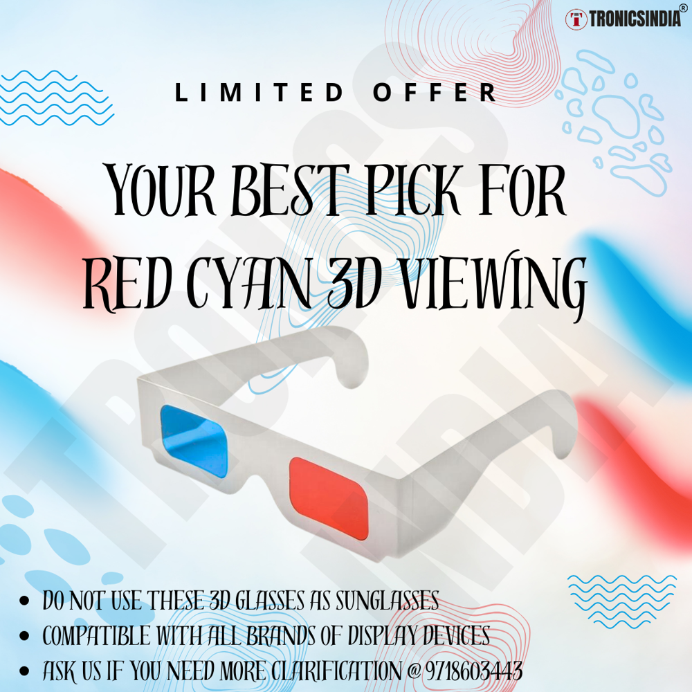 Red Cyan 3D Glasses Paper Frame for Events & Promotions RC04 (Bulk Qty)