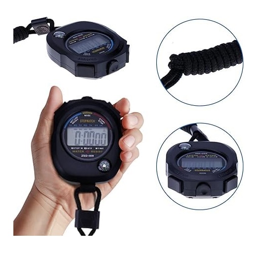 True Sense Portable Handheld Stopwatch Timer Clock Water Resistant With Compass, ZSD-009