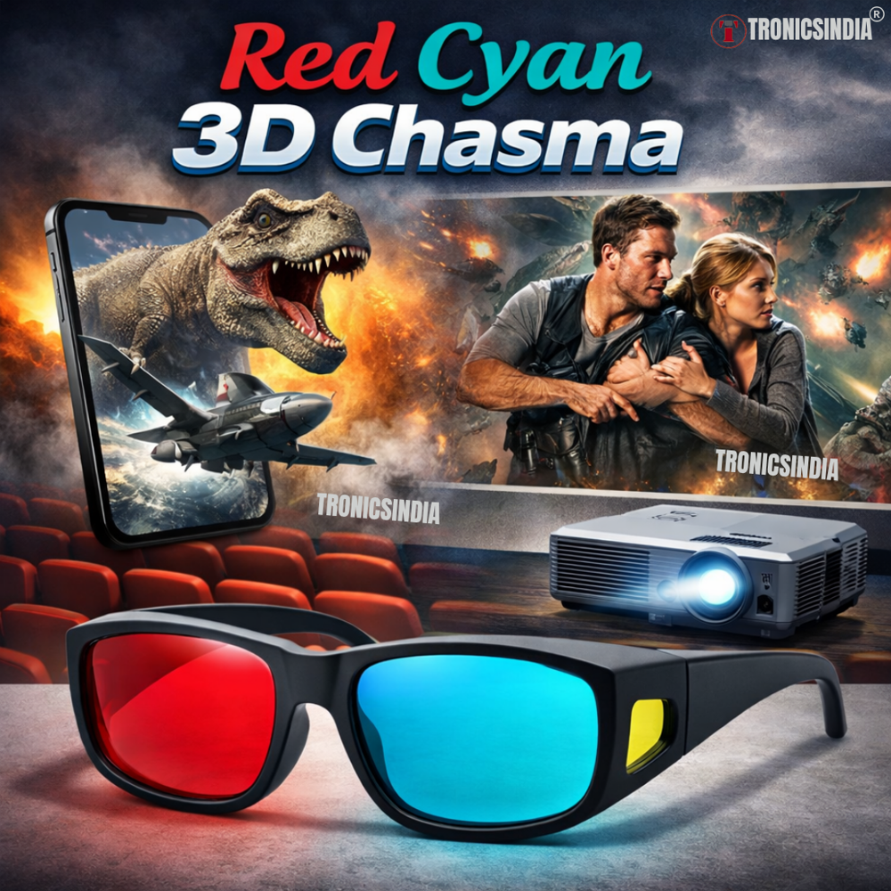 Red Cyan 3D Chashma for Mobile & Movies-RC01 (Bulk Qty)