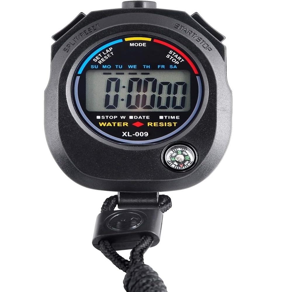 True Sense Digital Sports Waterproof Chronograph Day Timer Stopwatch with Compass, XL-009