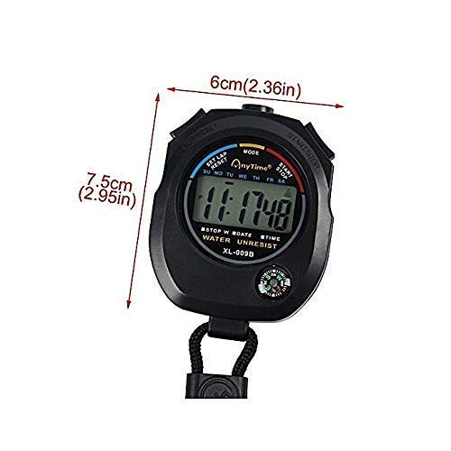 True Sense Digital Sports Waterproof Chronograph Day Timer Stopwatch with Compass, XL-009