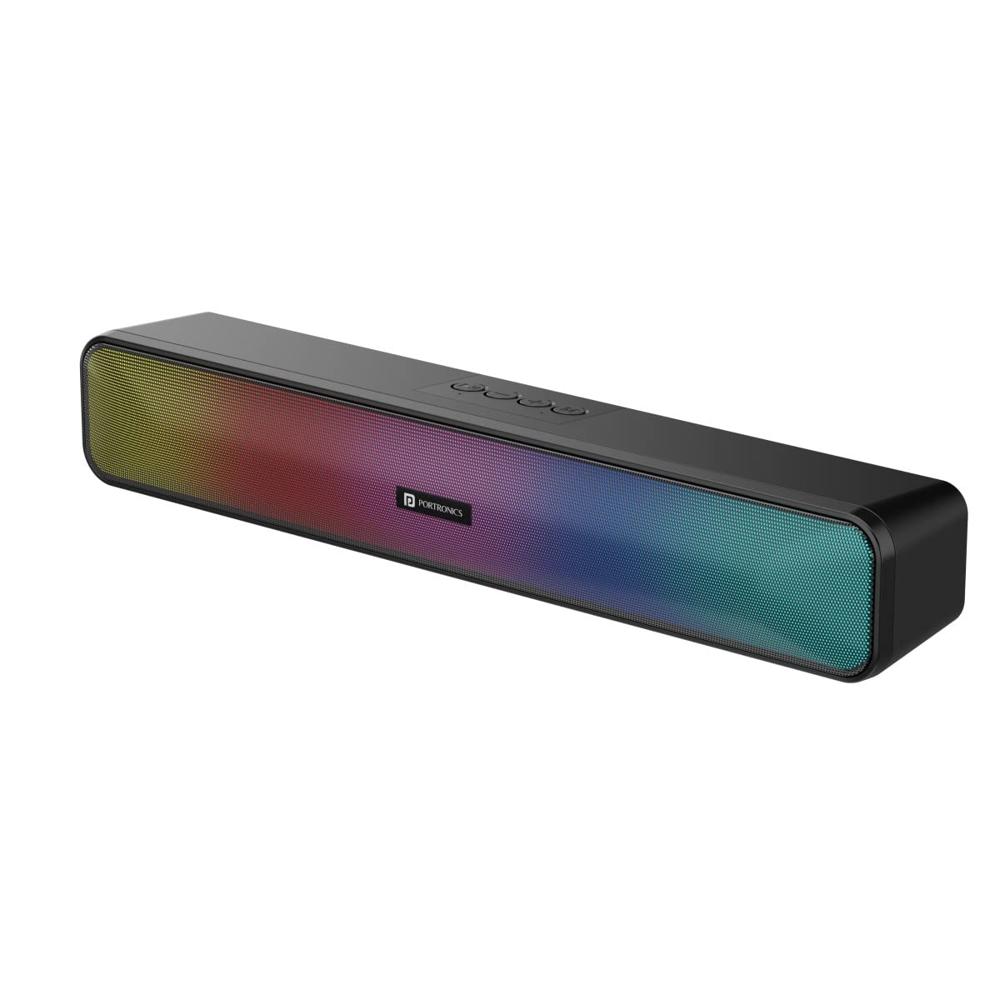 Portronics Pure Sound Pro 6 16W Bluetooth Stereo Soundbar with Multicolour LED