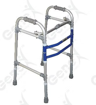 Deluxe Aluminium  Folding Walker  With wheel