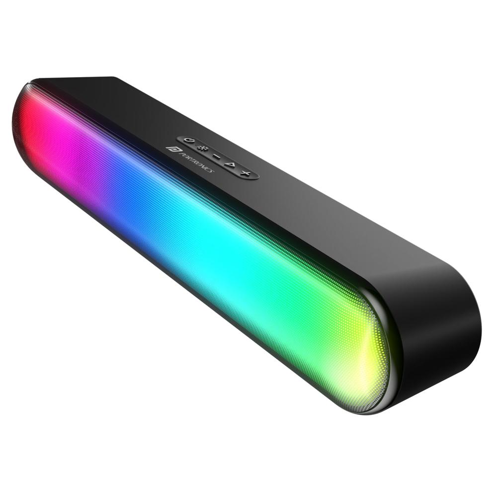 Portronics Decibel 23 16w Wireless Bluetooth Soundbar With Led Lights, Upto 5hours Playback Sound, Bass Mode, Built In Mic, - Battery Backup: 5 Hours