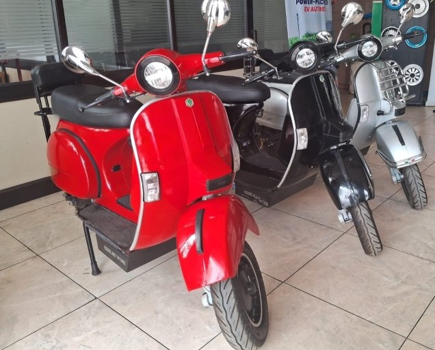 Electric Scooter - Color: Red And Silver