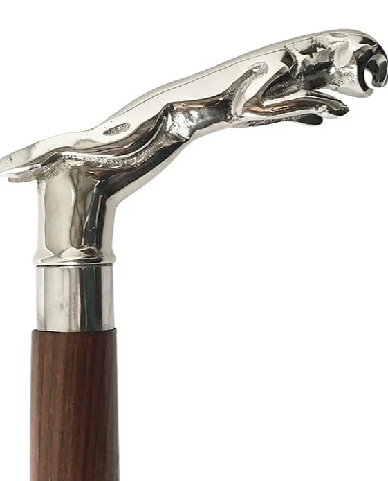 Antique Axe Head Vintage Brass Designer Handle Wooden Victorian Walking Stick